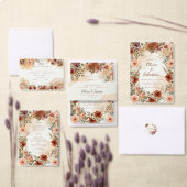 Menu Terracotta Boho Floral Automne Élégant Rustique (Personnalisez la collection de ce créateur indépendant.)