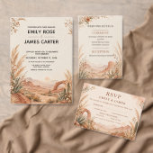 Programme de mariage moderne boho désert en terre (Personnalisez la collection de ce créateur indépendant. )