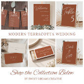 Modern Terracotta Wedding Programma
