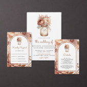 Cartons Réponse Boho Terracotta Floral Mason Jar Wedding (Personnalisez la collection de ce créateur indépendant.)