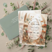 Invitation Mariage Magie de la Forêt Champignon en Terracotta (Personnalisez la collection de ce créateur indépendant. Test)