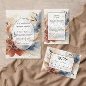 Bandeau De Faire-part Simple Slate Navy Blue Monogram Invitation (Personnalisez la collection de ce créateur indépendant. )