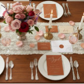 Programme Minimal terracotta Ceremony wedding