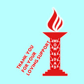 Bedankt, mam en pap, voor je steun servet