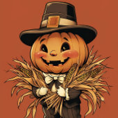 Cartes Pour Fêtes Annuelles Récolte de patchs citrouille