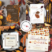 Invitation Fête de Friendsgiving Pot Luck de Thanksgiving