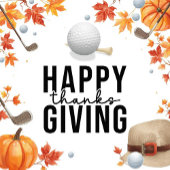 Herfst Golfer in golfbaan waterverf dank u Briefkaart