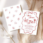 That's Amore Red Doodle Frame Large Welcome