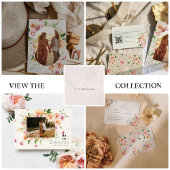 Romantic Floral Heart Wedding Ceremony Program Programma