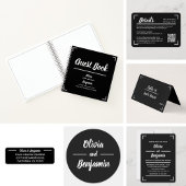 Save The Date Mariage de script manuscrit noir simple