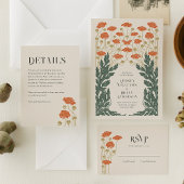  Art Nouveau trouwprogramma Programma