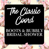 Invitation Boots and Bubbly Bridal Shower