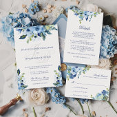 Aimant Juliette Dusty Blue Floral Christian Wedding Favor