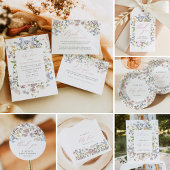 Wildflower Mini Mousserende Wijnlabels Klaar voor  Sparkling Wijnetiket