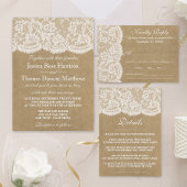 Carte Postale Faire-part La Collection Mariage Kraft & Lace Enregistrer La 
