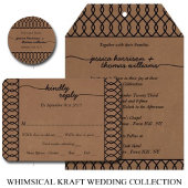Invitation Le mariage Whimsical moderne Kraft RSVP