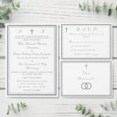 The Refined Catholic Silver Wedding Kaart (Personaliseer de collectie van deze zelfstandige maker.)