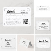 Carte de table Mariage de script manuscrit simple