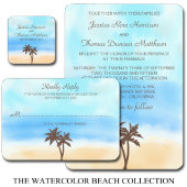 Carte Publicitaire La collection de mariage Watercolor Beach - Progra