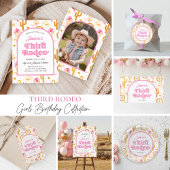 Third Rodeo Wild West Cowgirl Pink 3rd Birthday Kaart