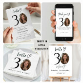 Assiettes En Carton Custom Photo 30th Birthday Party Plates