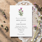 Thistle Purple Floral Elegant Modern Wedding  Programma