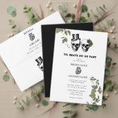 Til Death Gothic Heart Floral Skulls Bruiloft Servet (Personaliseer deze collectie van deze onafhankelijke maker. Test)