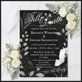 Invitation Fleurs gothiques jusqu'à ce que la mort nous sépar