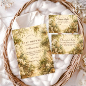 Carte D'accompagnement Tirage au sort de couche botanique boho intemporel