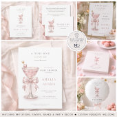 Poster Fête de bébé Rose Martini Prières pour bébé Signe