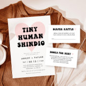 Gobelets En Papier Minuscule Baby shower moderne Humain Shindig