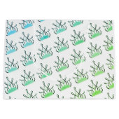 COLLECTION TMH - Sac cadeau vert Turquoise (Devant)