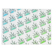 COLLECTION TMH - Sac cadeau vert Turquoise (Dos)