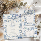 Save The Date Toile Chic Mariage de mâchoire nautique