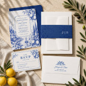 Réponse de mariage toile de bleu italien côtier