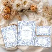 Invitation Baby shower Woodland Toile De Jouy