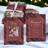 Feuille De Papier Cadeau Élégant bleu Noël flanelle plaid motif