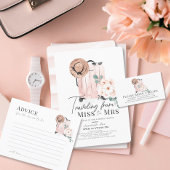 Reis van juffrouw naar mevrouw Roze Koffer Bruidsd Etiket