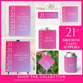 Mug Trendy Modern Bold Pink Gradient 21st Birthday
