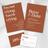 Invitation Moderne Funny minimaliste Script Mariage en terre