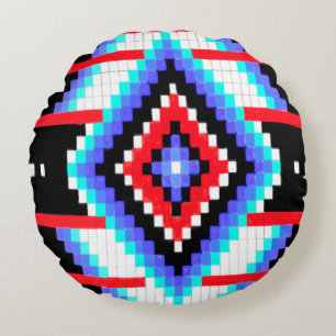 Collection Tribal Coussin rouge ronde