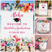 Tenture Tropical Aloha Luau Graduation 2024 Contexte