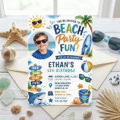 Numéro De Table Fête de plage tropicale d'anniversaire d'été