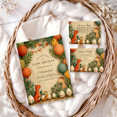 Invitation Tropical Dinosaur Theme Baby Shower