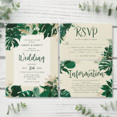 Éventail Programme de cérémonie de mariage à la végétation (Personnalisez la collection de ce créateur indépendant.)