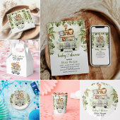 Tropisch Oerwoud Safari Animals Boy Baby shower Servet