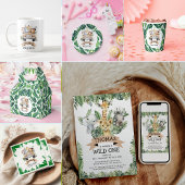 Wild One Tropical Oerwoud Safari Verjaardag Kaart