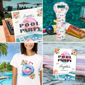Invitation Tropical Summer Birthday Pool Party