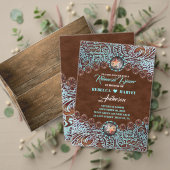 pays brun turquoise mariage occidental RSVP (Personnalisez la collection de ce créateur indépendant. Test)