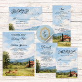 Cartons Réponse Tuscan Countryside Scenery Wedding Response Card